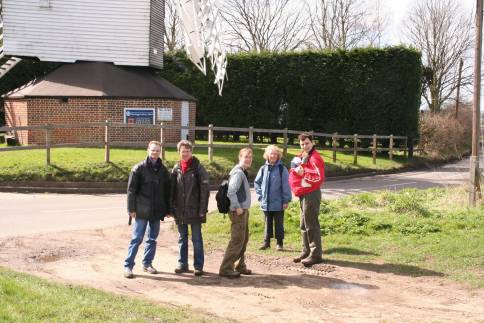 Picture of the group standing outside the windmill