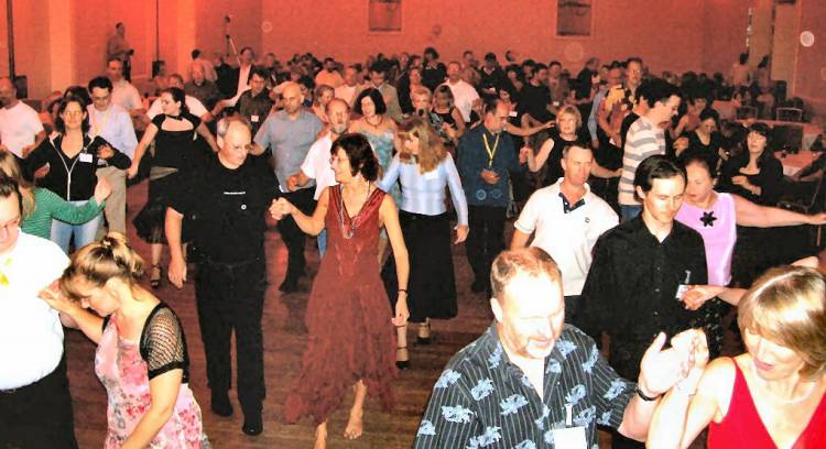 Picture of members on the dance floor