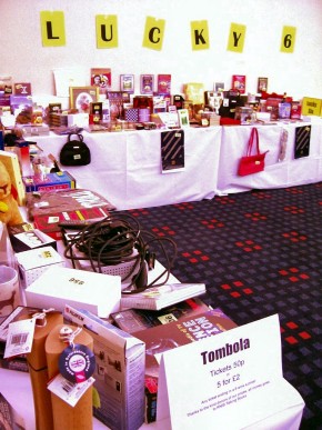 Picture of the tombola prizes.
