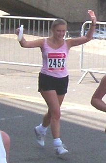 Picture of Maxine completing her race-for-line run