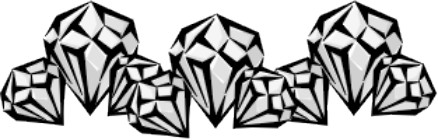 Graphic of some cut diamonds
