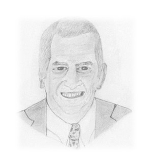 Pencil drawing of a portrait of Richard