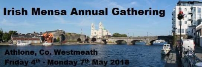 Athlone, Co Weatmeath. Friday 4th to Monday 7th May 2018