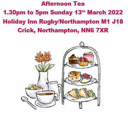 Afternoon Tea. Sunday 13th March, Holiday Inn, Crick.