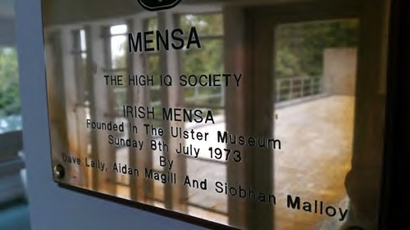 Irish Mensa name plate