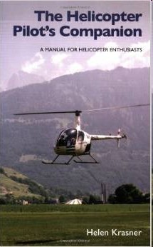 Book cover: A small white helicopter hovers low above a field, with a mountain backdrop.