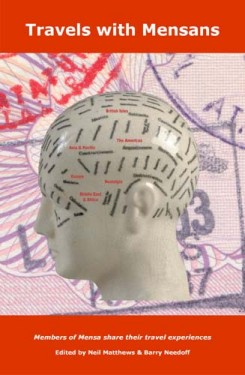 Picture of the book cover showing a phrenological head augmented with names of geographic regions, over a stamped passport page.