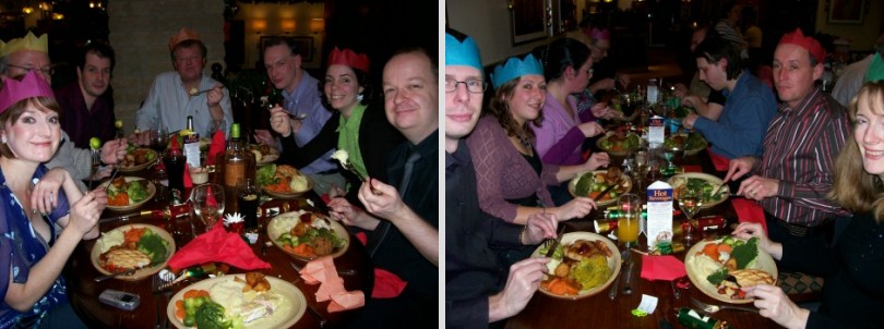 Pictures of members at the 2007 Nottingham Christmas meal