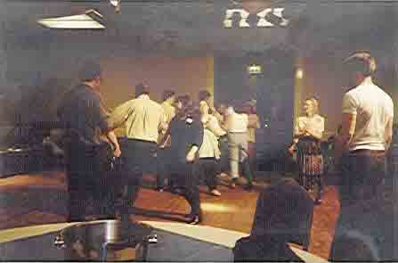 Picture of attendees dancing the ceilidh
