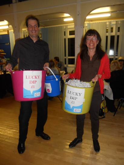 Mark and Susan help with the fundraising 