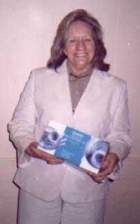 Picture of Joyce Ellis-Croft with her rice bowl and chopsticks prize