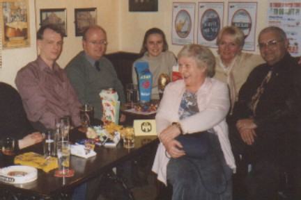 Picture of members enjoying chocolate at the Vat and Fiddle