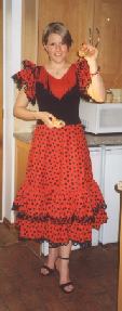 Picture of Jackie dressed in a Spanish dancer's costume