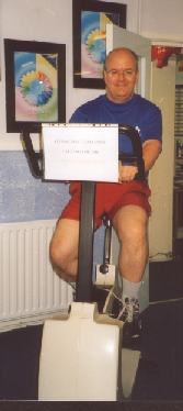 Picture of Mark on an exercise bike