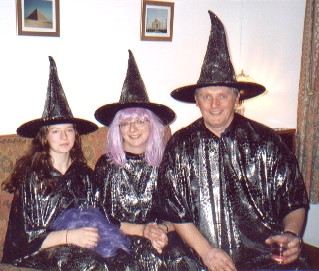 Picture of three members dressed as witches