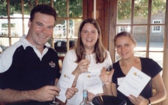 Picture of some members at the wine tasting