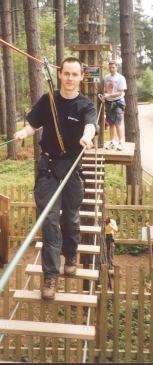 Picture of the rope bridge on the Go Ape! course
