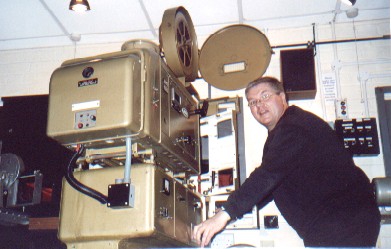 Picture of a vintage cinema projector at Bletchley Park