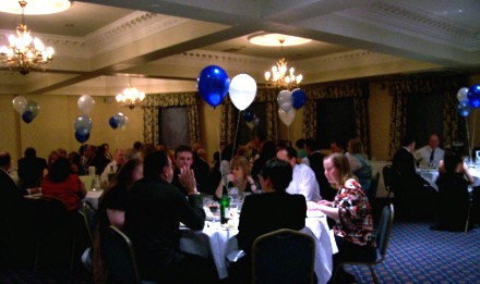 Picture of the diners enjoying the meal.