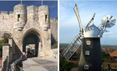 Lincoln castle and Ellis mill